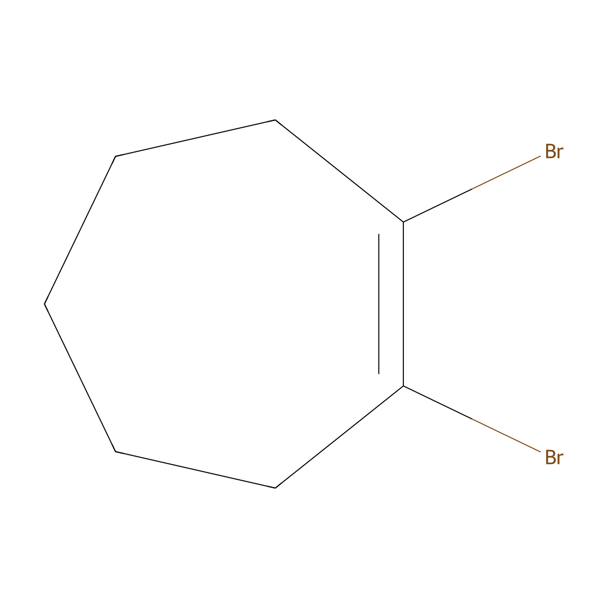 Cycloheptene, 1,2-dibromo- molecular structure, CAS 64997-13-3