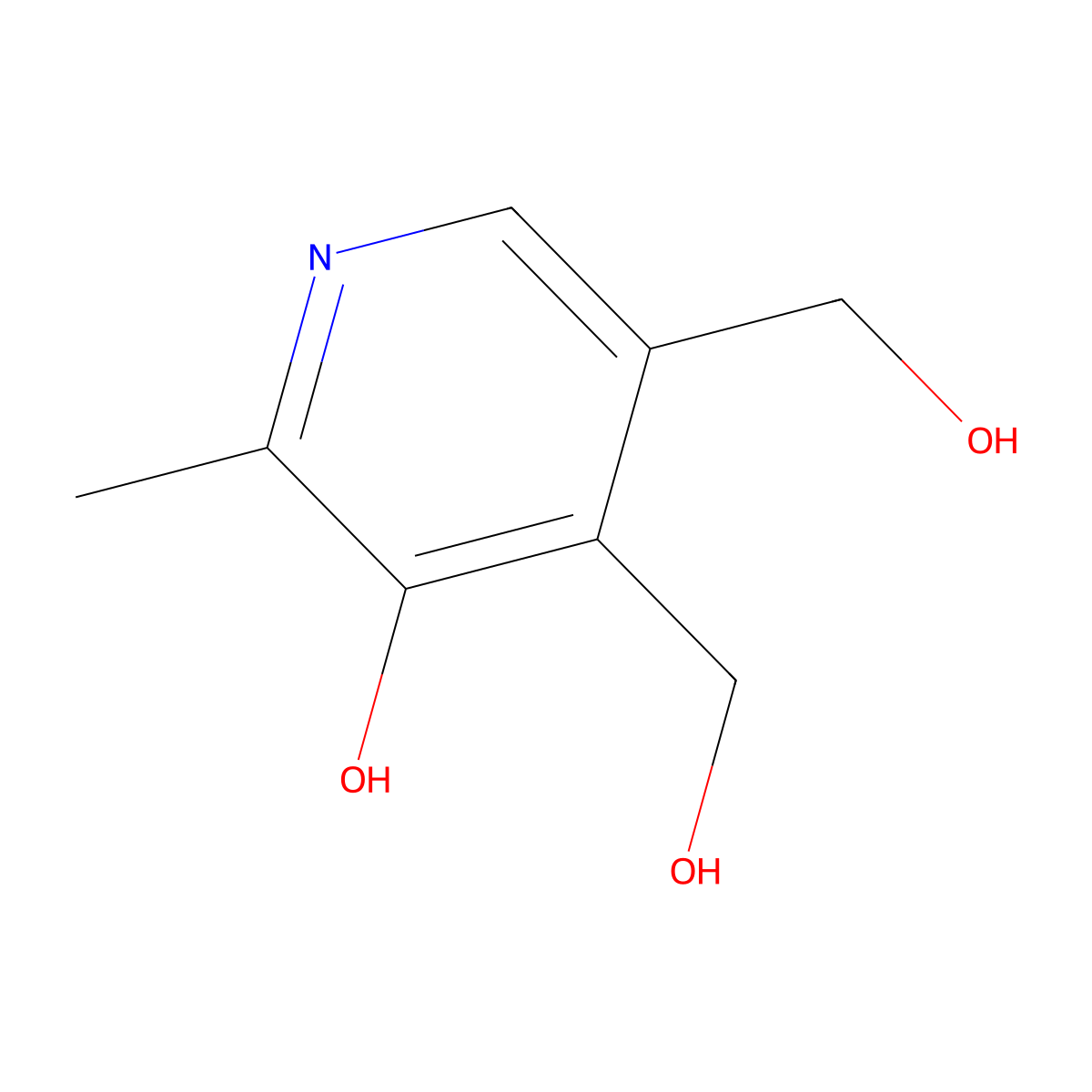 Pyridoxine molecular structure, CAS 65-23-6