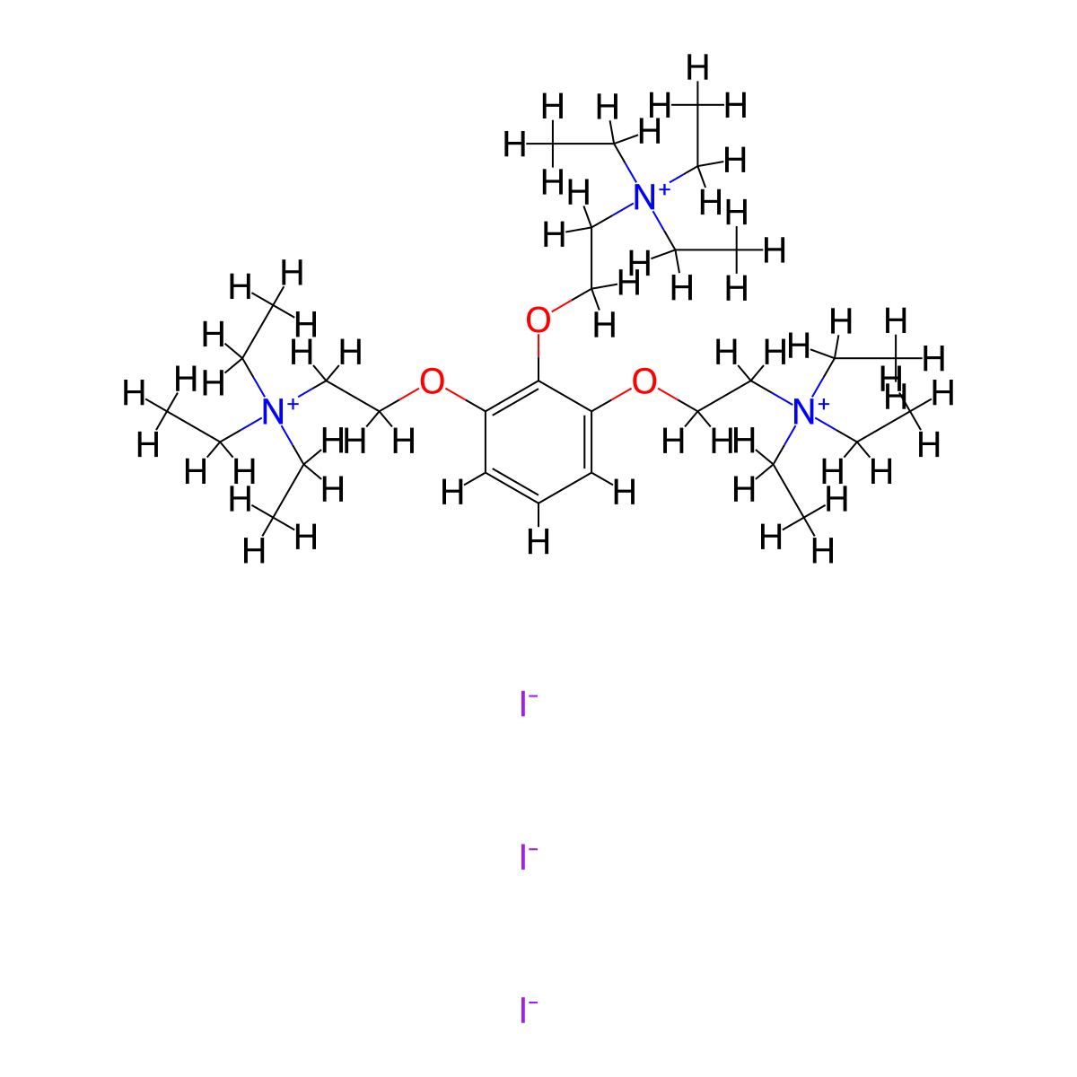 Gallamine Triethiodide molecular structure, CAS 65-29-2