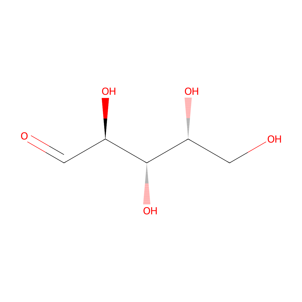 Lyxose molecular structure, CAS 65-42-9