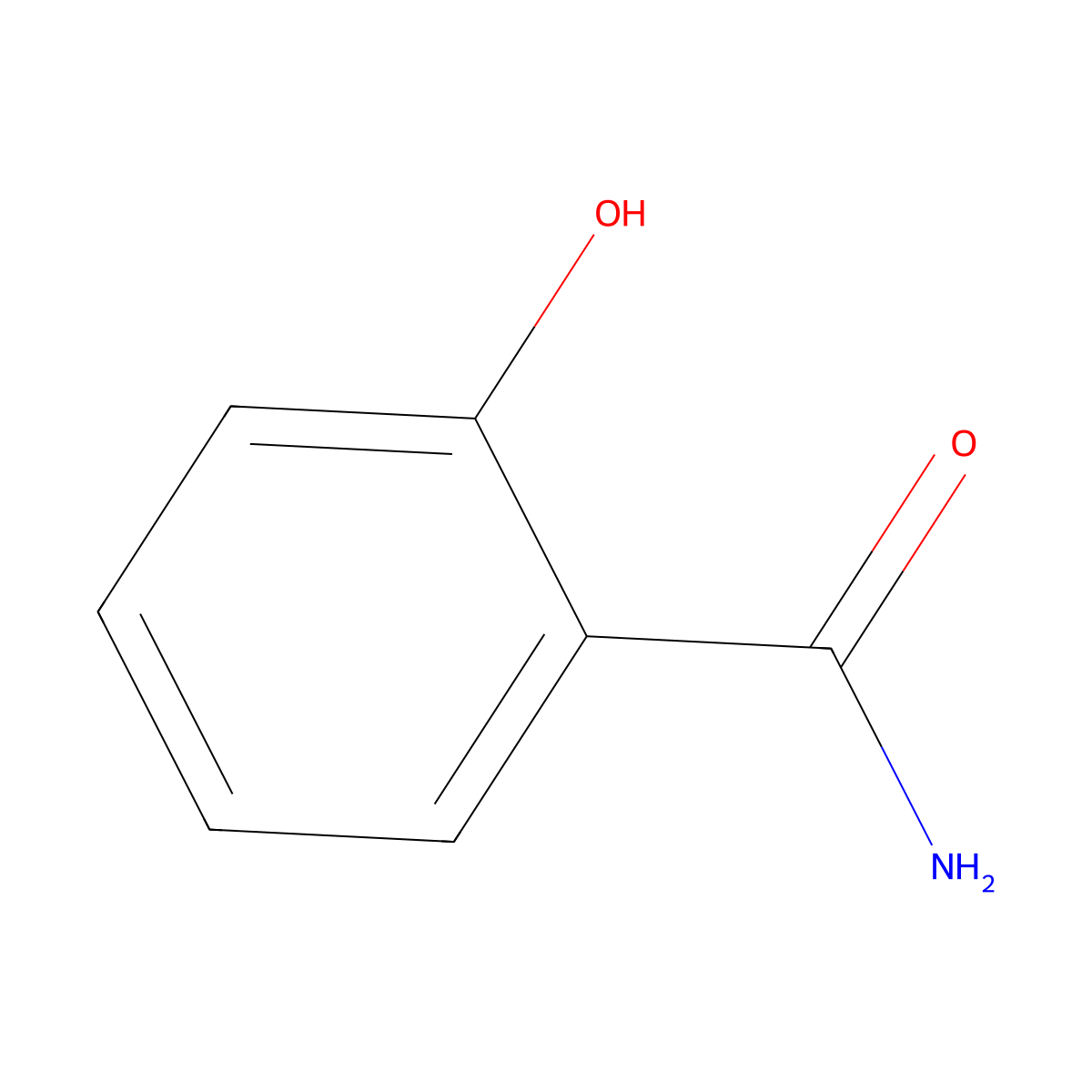 Salicylamide molecular structure, CAS 65-45-2