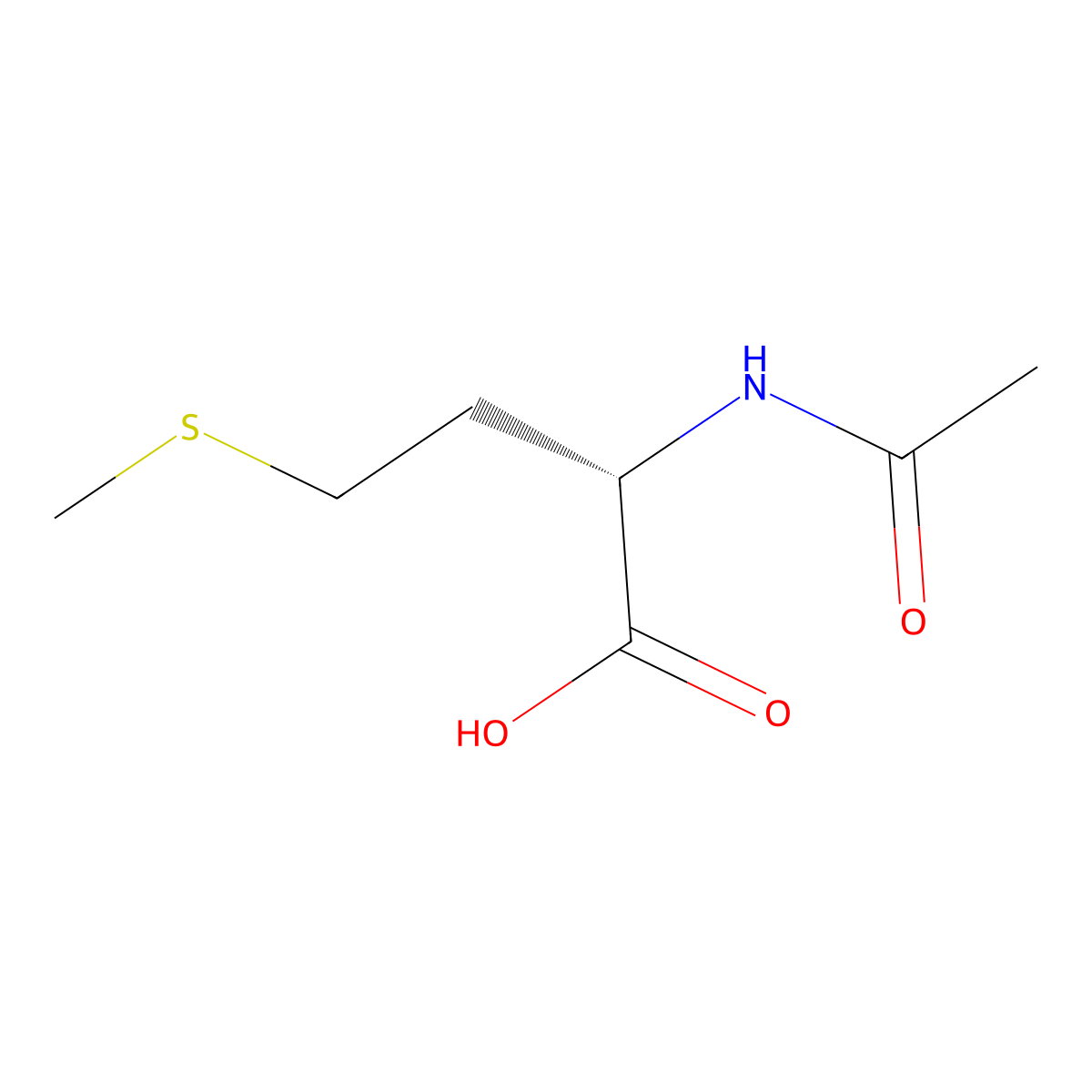 N-acetyl-L-methionine molecular structure, CAS 65-82-7