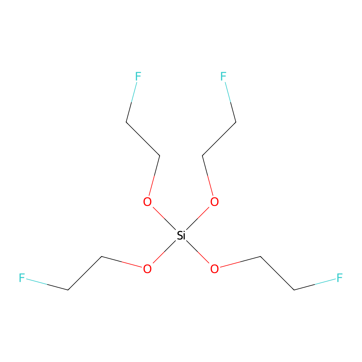 Silicic acid, tetra(2-fluoroethyl) ester molecular structure, CAS 650-00-0