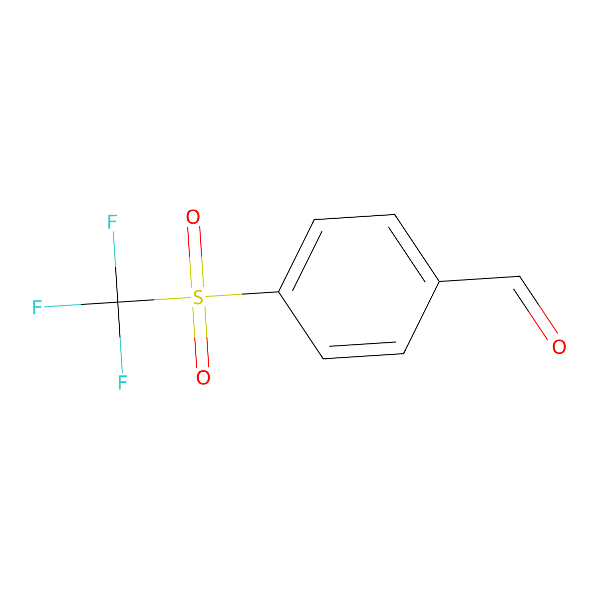 4-(Trifluoromethylsulfonyl)benzaldehyde molecular structure, CAS 650-89-5