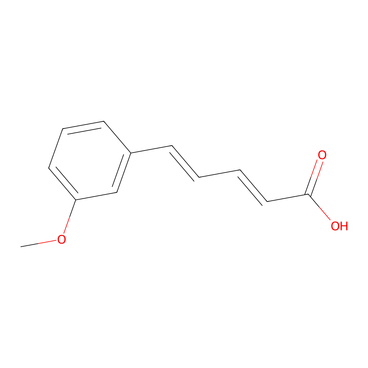 5-(3-Methoxyphenyl)penta-2,4-dienoic acid molecular structure, CAS 6500-63-6
