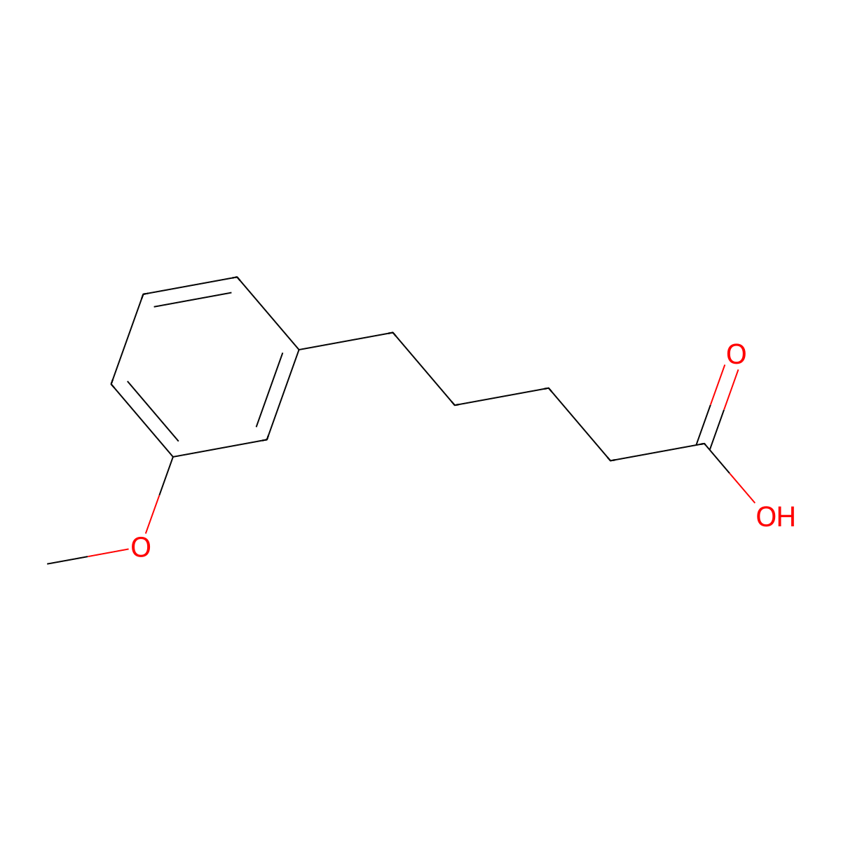 5-(3-methoxyphenyl)pentanoic Acid molecular structure, CAS 6500-64-7