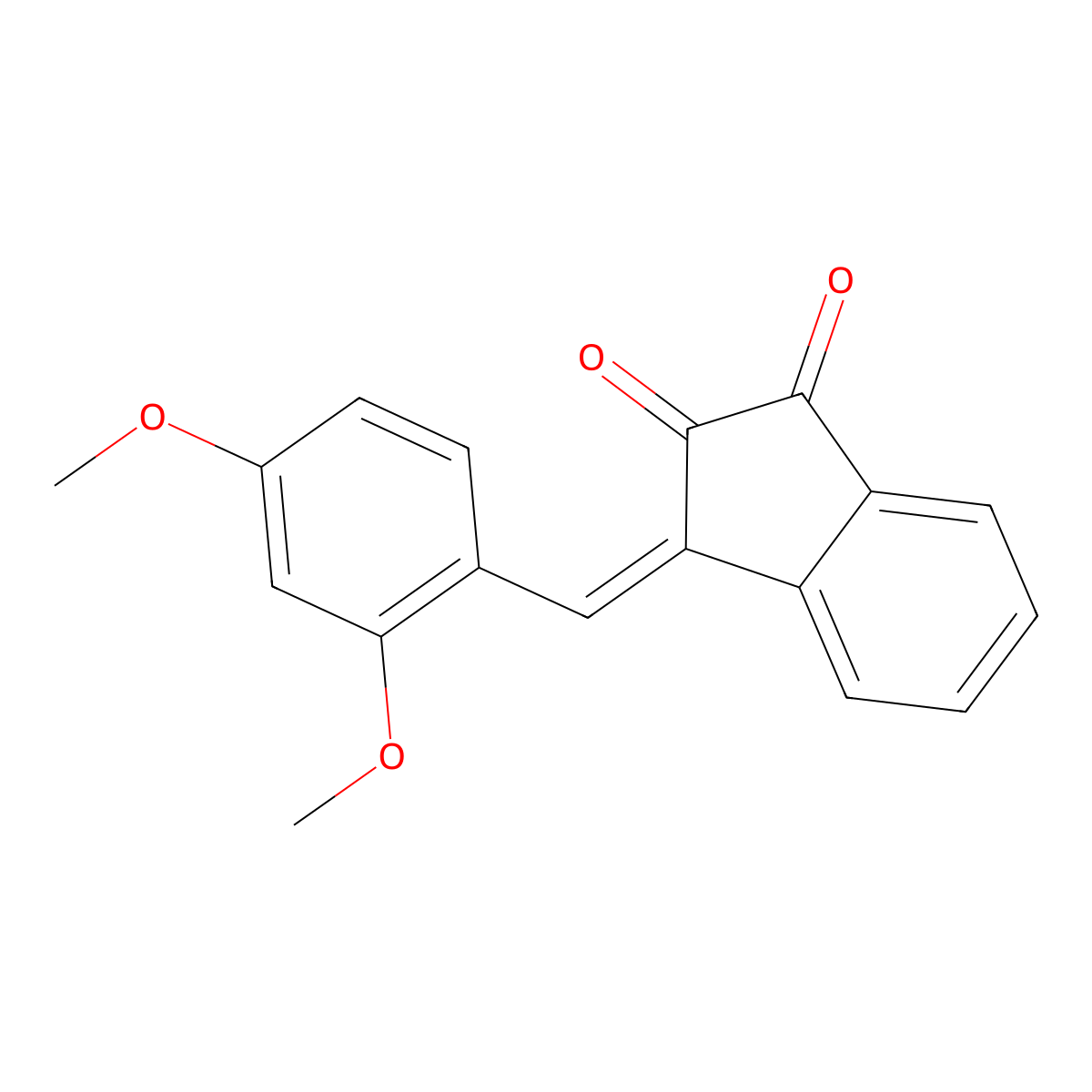 3-[(2,4-Dimethoxyphenyl)methylidene]indene-1,2-dione molecular structure, CAS 6500-84-1