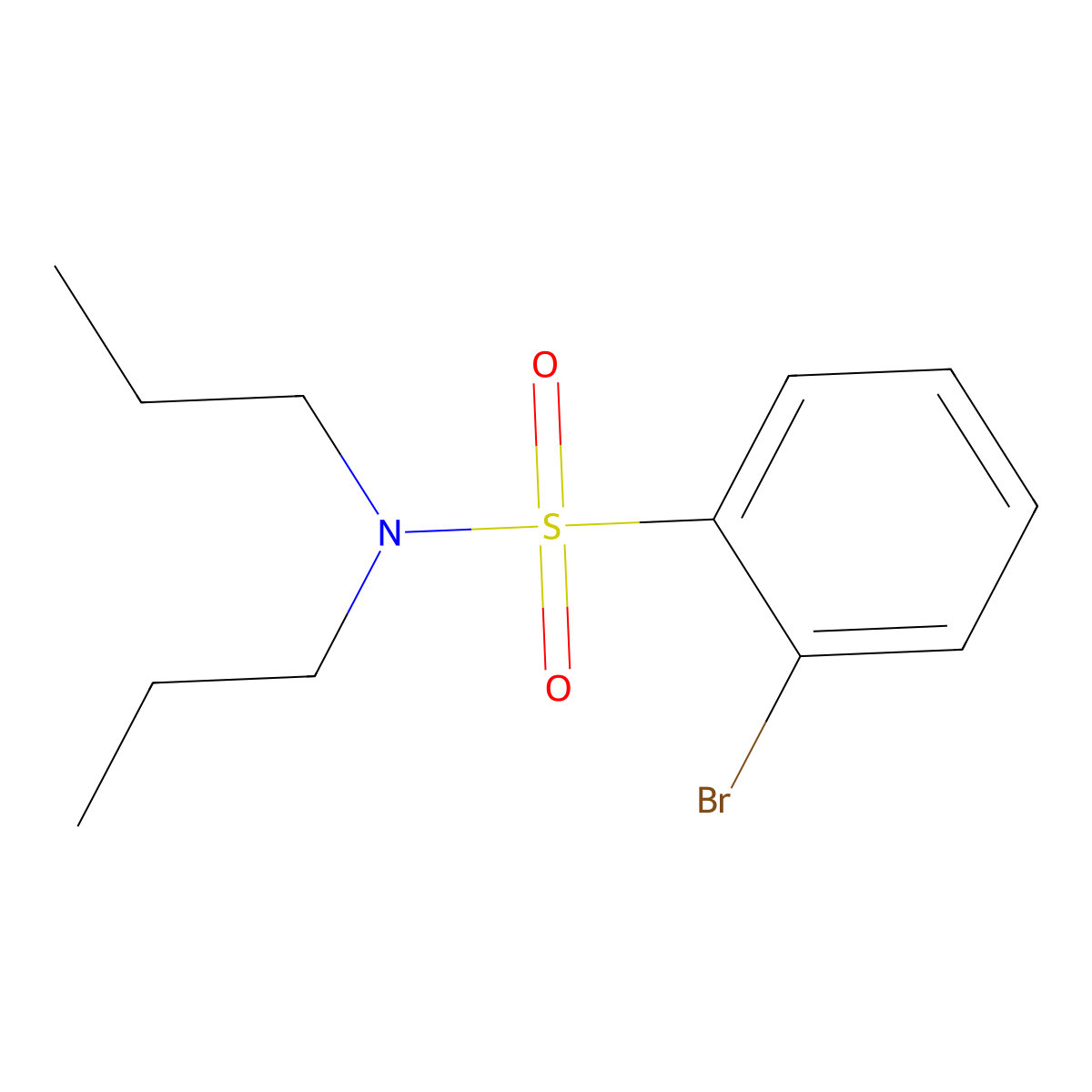 2-bromo-N,N-dipropylbenzenesulfonamide molecular structure, CAS 65000-11-5