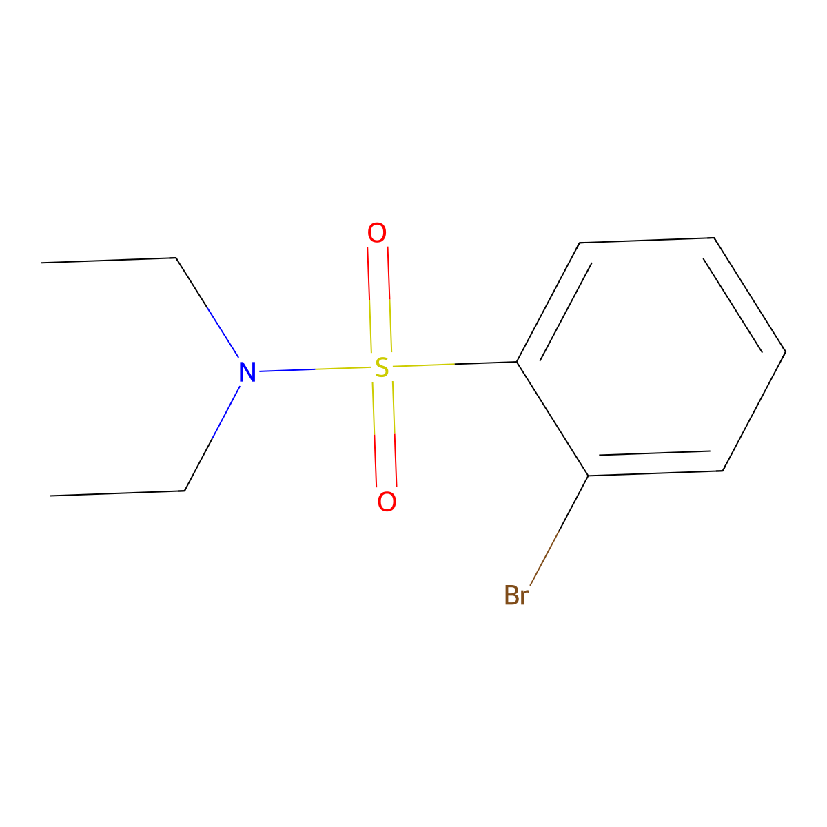 2-bromo-N,N-diethylbenzenesulfonamide molecular structure, CAS 65000-12-6