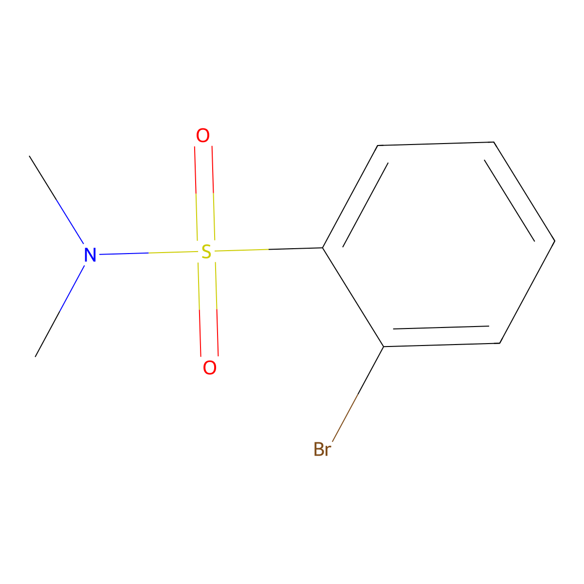 2-bromo-N,N-dimethylbenzenesulfonamide molecular structure, CAS 65000-13-7