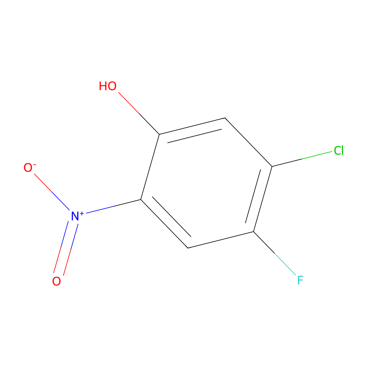 5-Chloro-4-fluoro-2-nitrophenol molecular structure, CAS 65001-79-8
