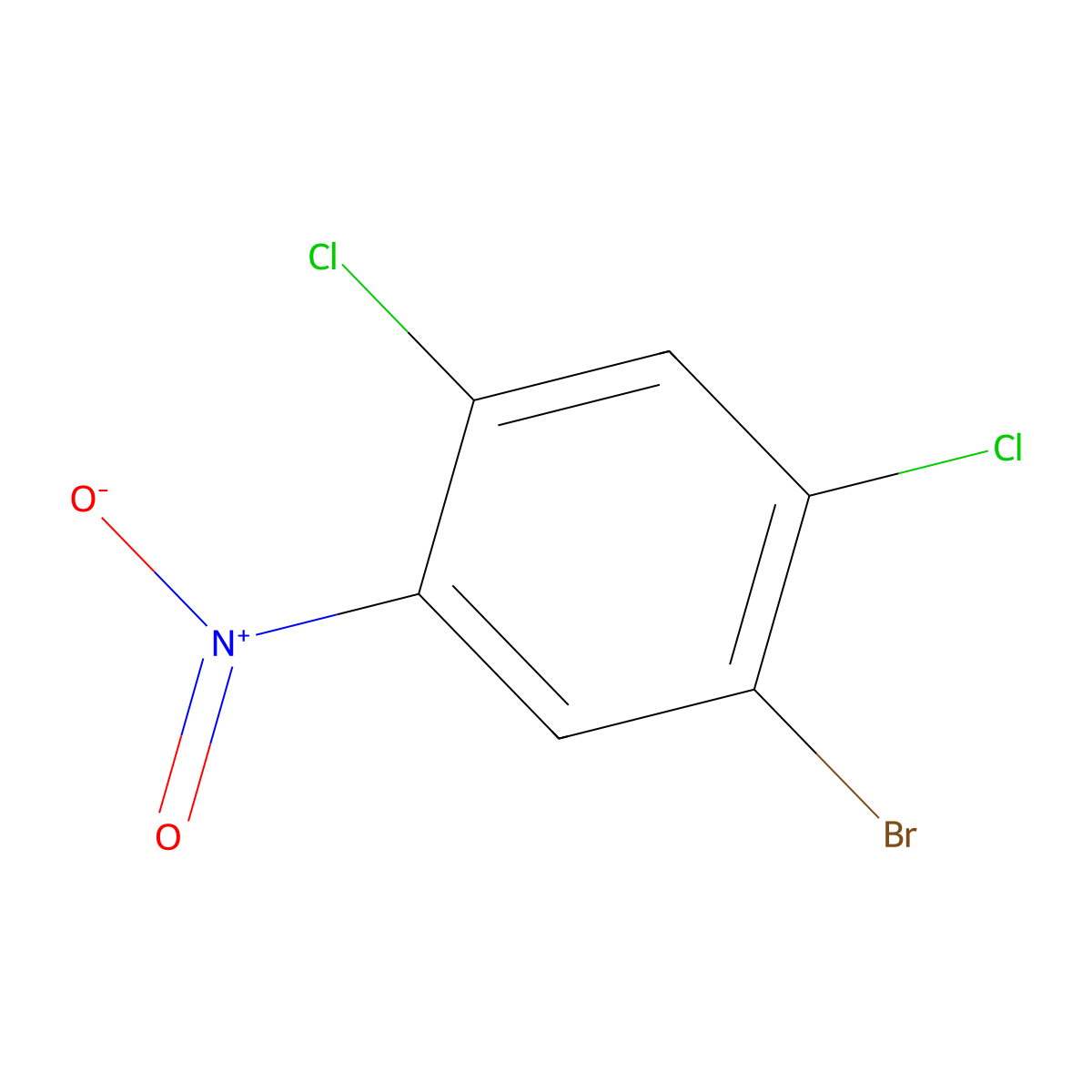 1-Bromo-2,4-dichloro-5-nitrobenzene molecular structure, CAS 65001-80-1