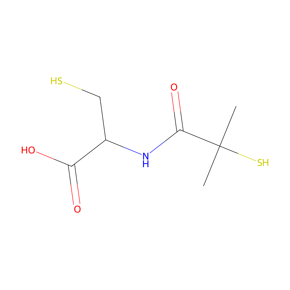 Bucillamine molecular structure, CAS 65002-17-7