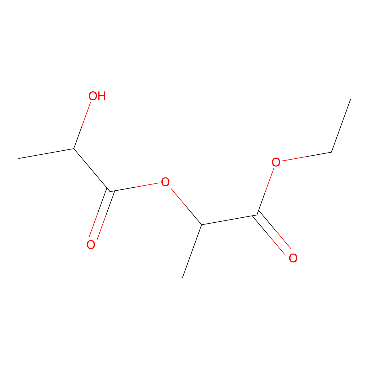 1-Ethoxy-1-oxopropan-2-yl 2-hydroxypropanoate molecular structure, CAS 65002-62-2