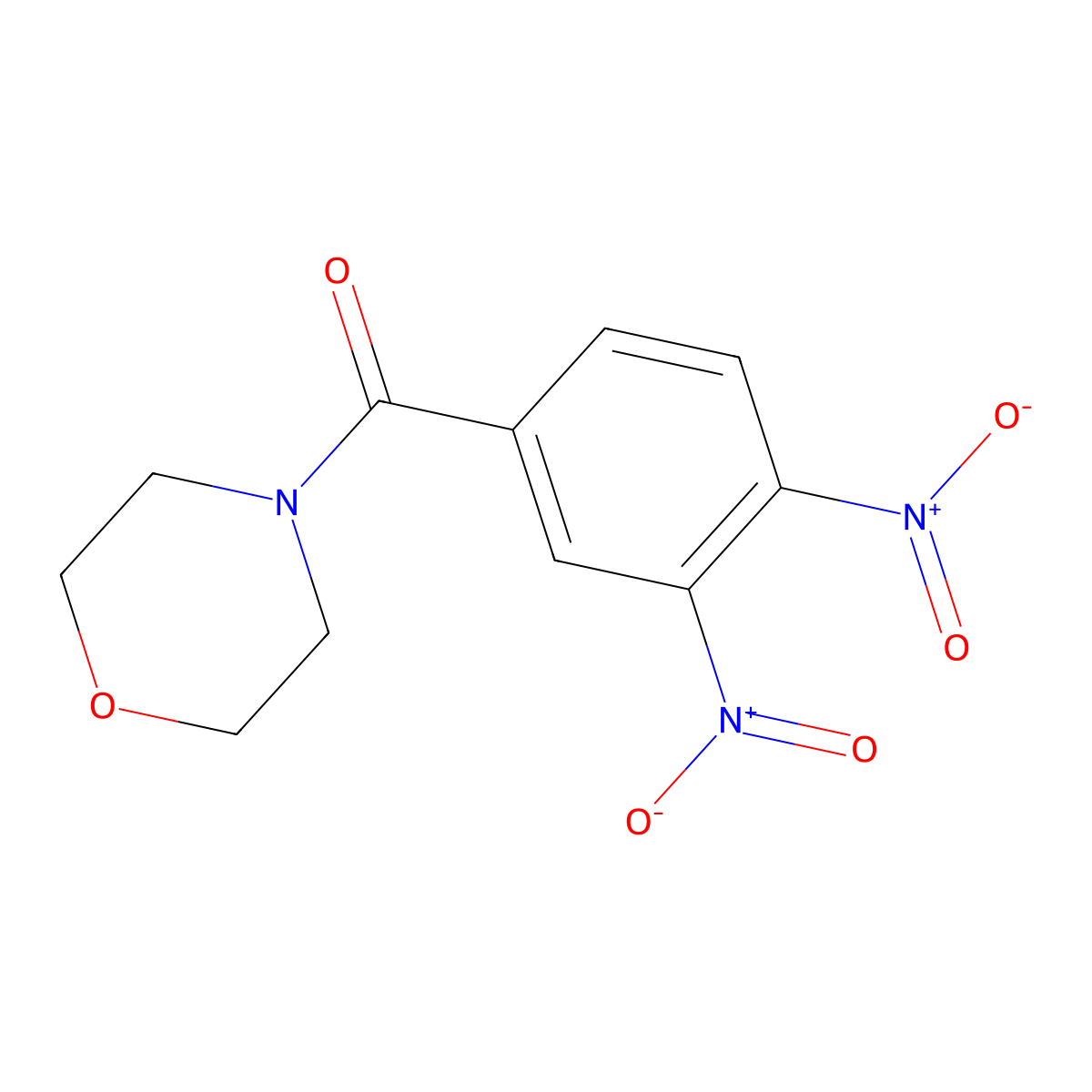 (3,4-Dinitrophenyl)(morpholino)methanone molecular structure, CAS 65003-28-3