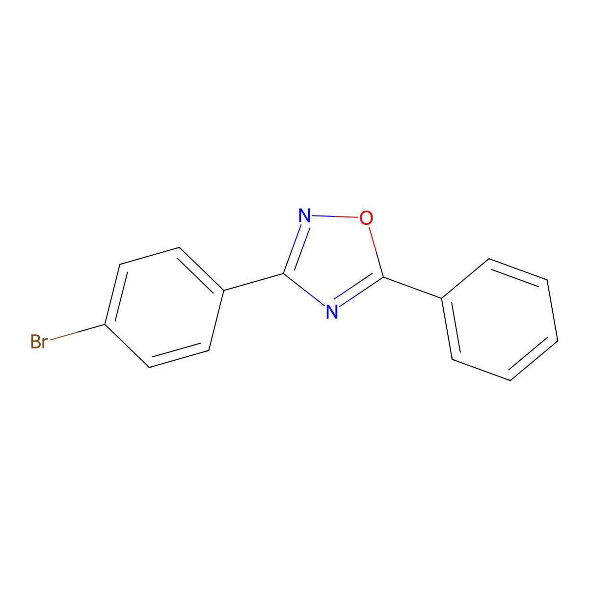 3-(4-Bromophenyl)-5-phenyl-1,2,4-oxadiazole molecular structure, CAS 65004-19-5