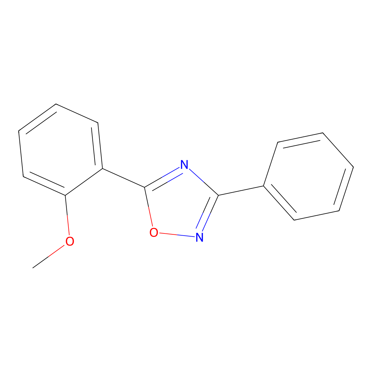 5-(2-Methoxyphenyl)-3-phenyl-1,2,4-oxadiazole molecular structure, CAS 65004-23-1