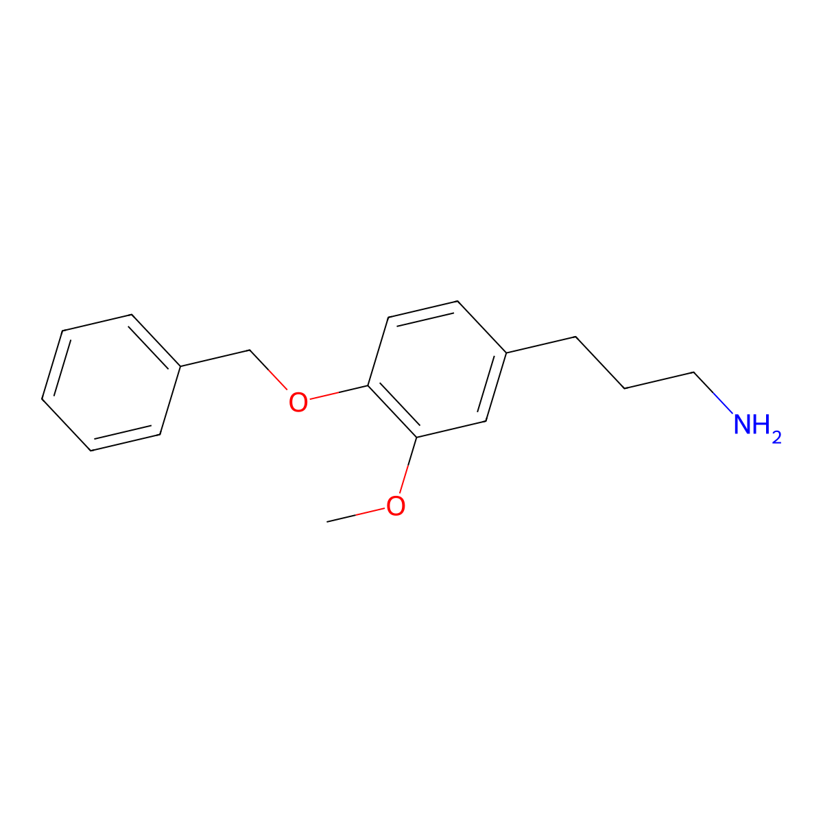3-[4-(Benzyloxy)-3-methoxyphenyl]propan-1-amine molecular structure, CAS 65004-80-0