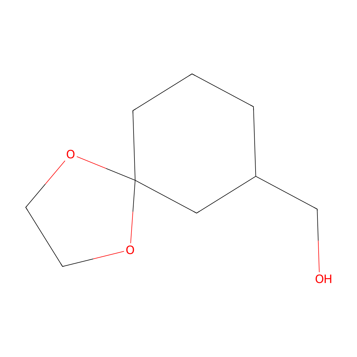 1,4-Dioxaspiro[4.5]decane-7-methanol molecular structure, CAS 65005-19-8