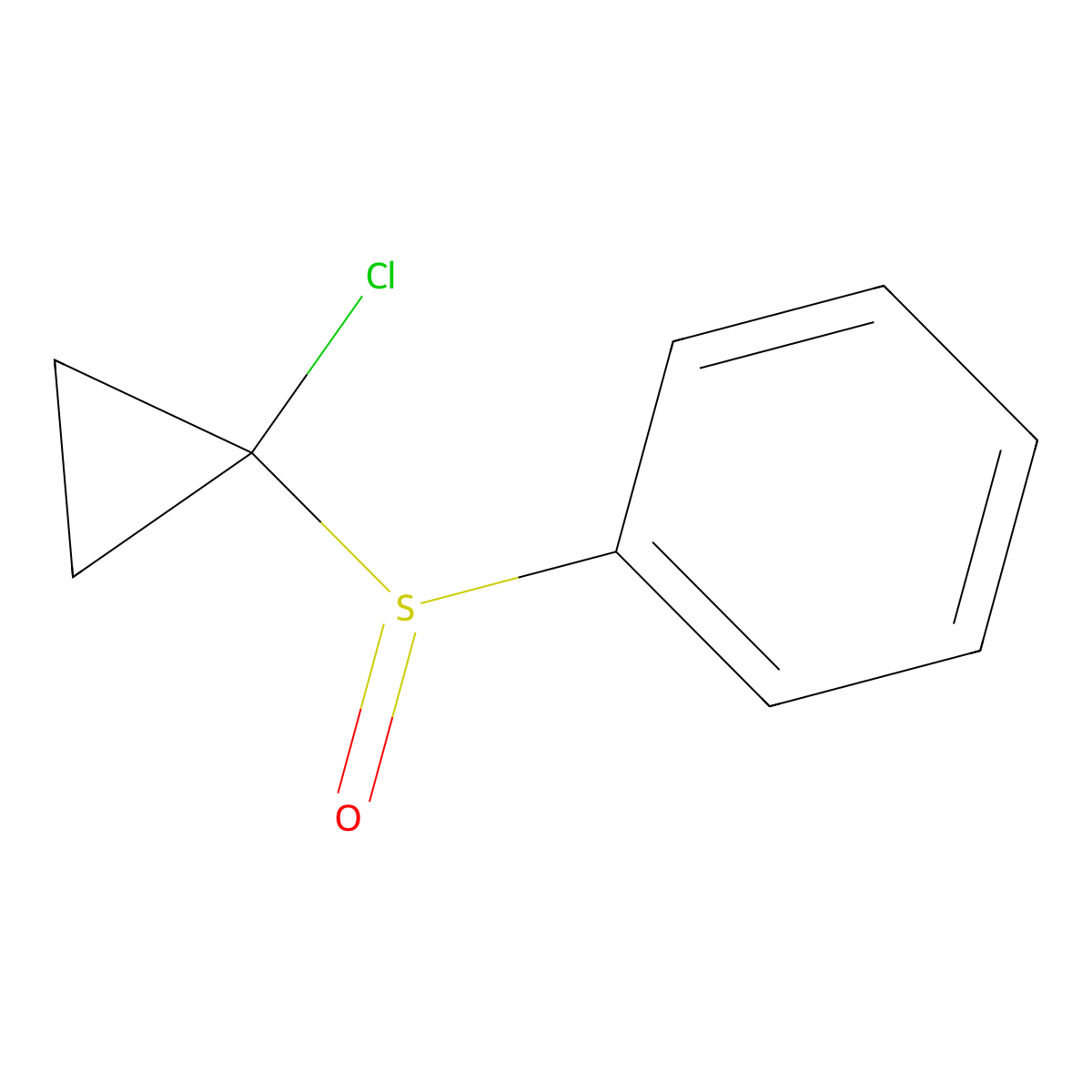 [(1-Chlorocyclopropyl)sulfinyl]benzene molecular structure, CAS 65006-97-5