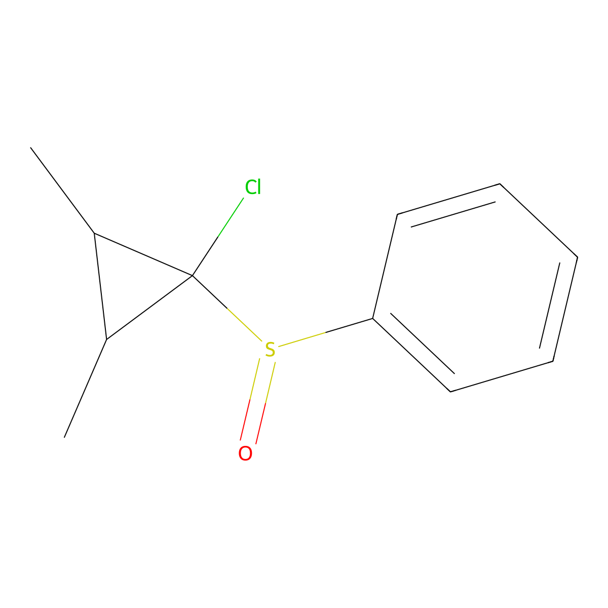 [(1-Chloro-2,3-dimethylcyclopropyl)sulfinyl]benzene molecular structure, CAS 65006-98-6