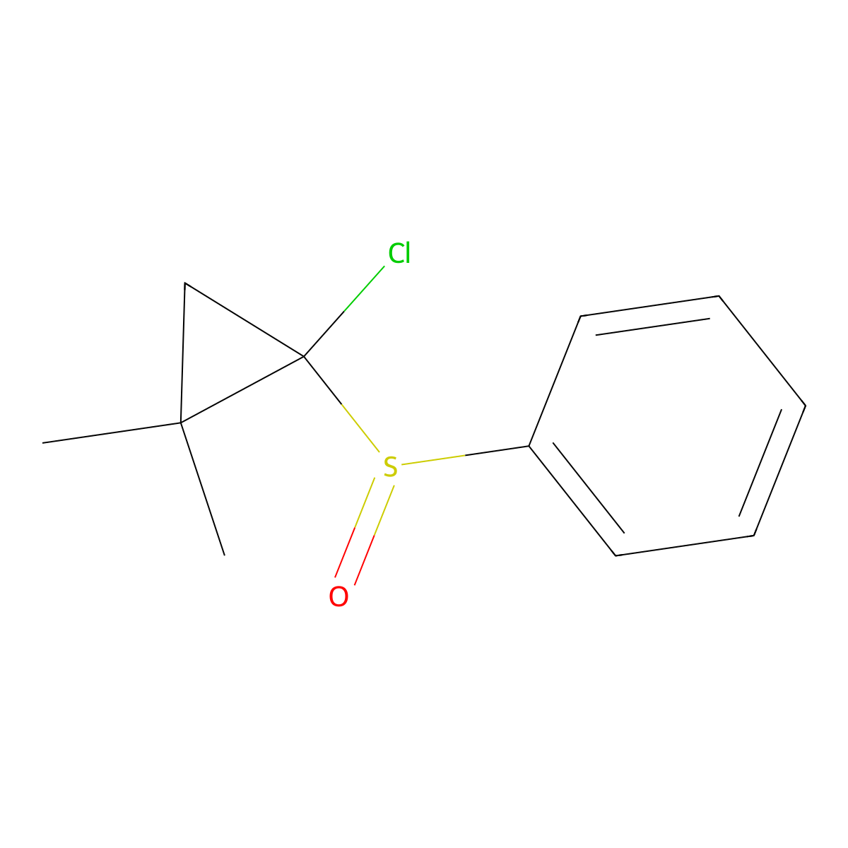 [(1-Chloro-2,2-dimethylcyclopropyl)sulfinylbenzene molecular structure, CAS 65006-99-7