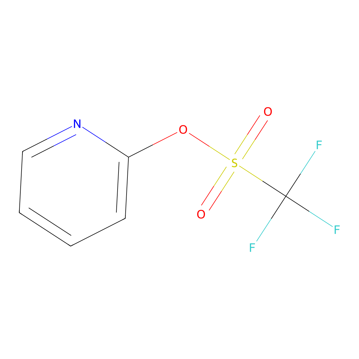 2-Pyridyl Trifluoromethanesulfonate molecular structure, CAS 65007-00-3