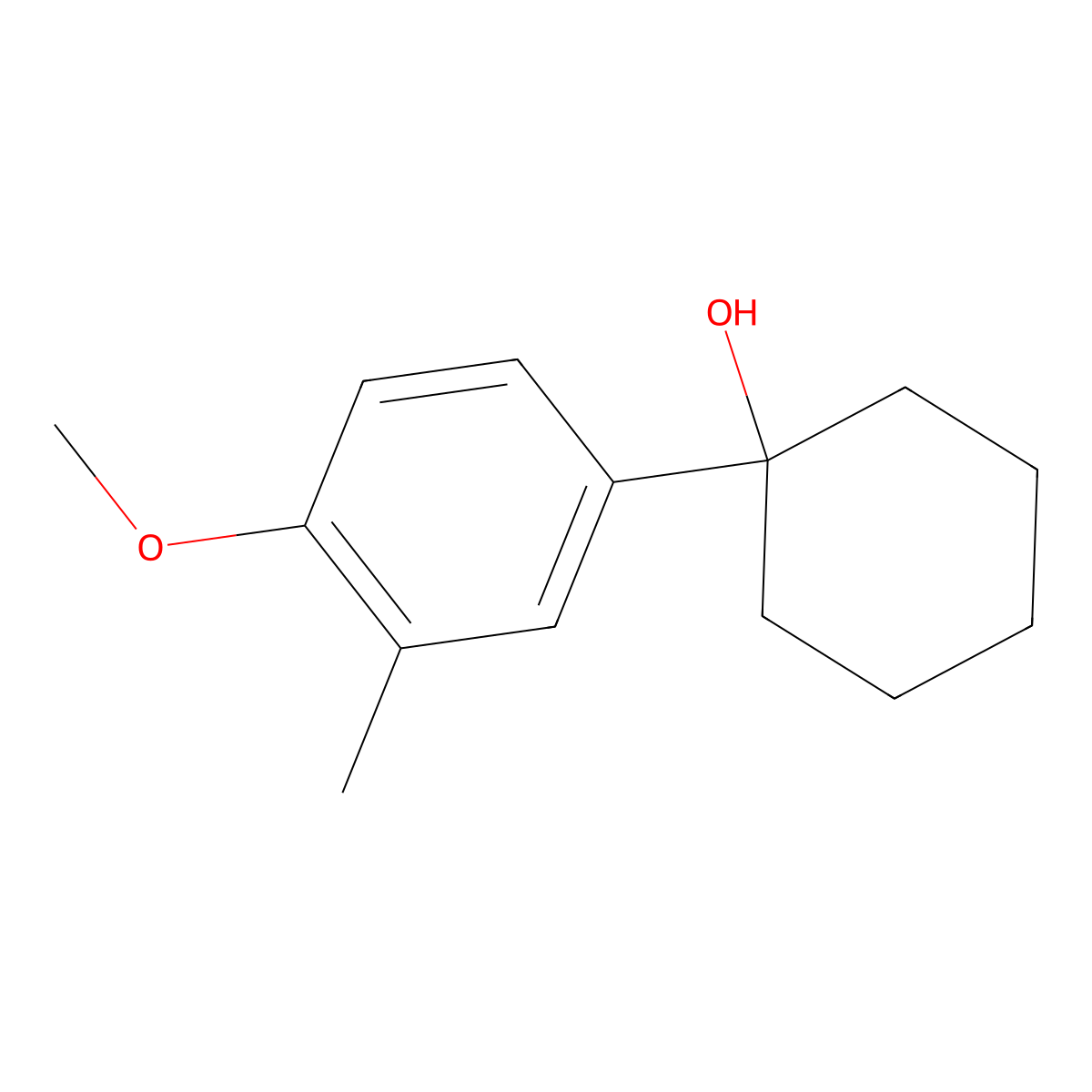 1-(4-Methoxy-3-methylphenyl)cyclohexanol molecular structure, CAS 65010-48-2