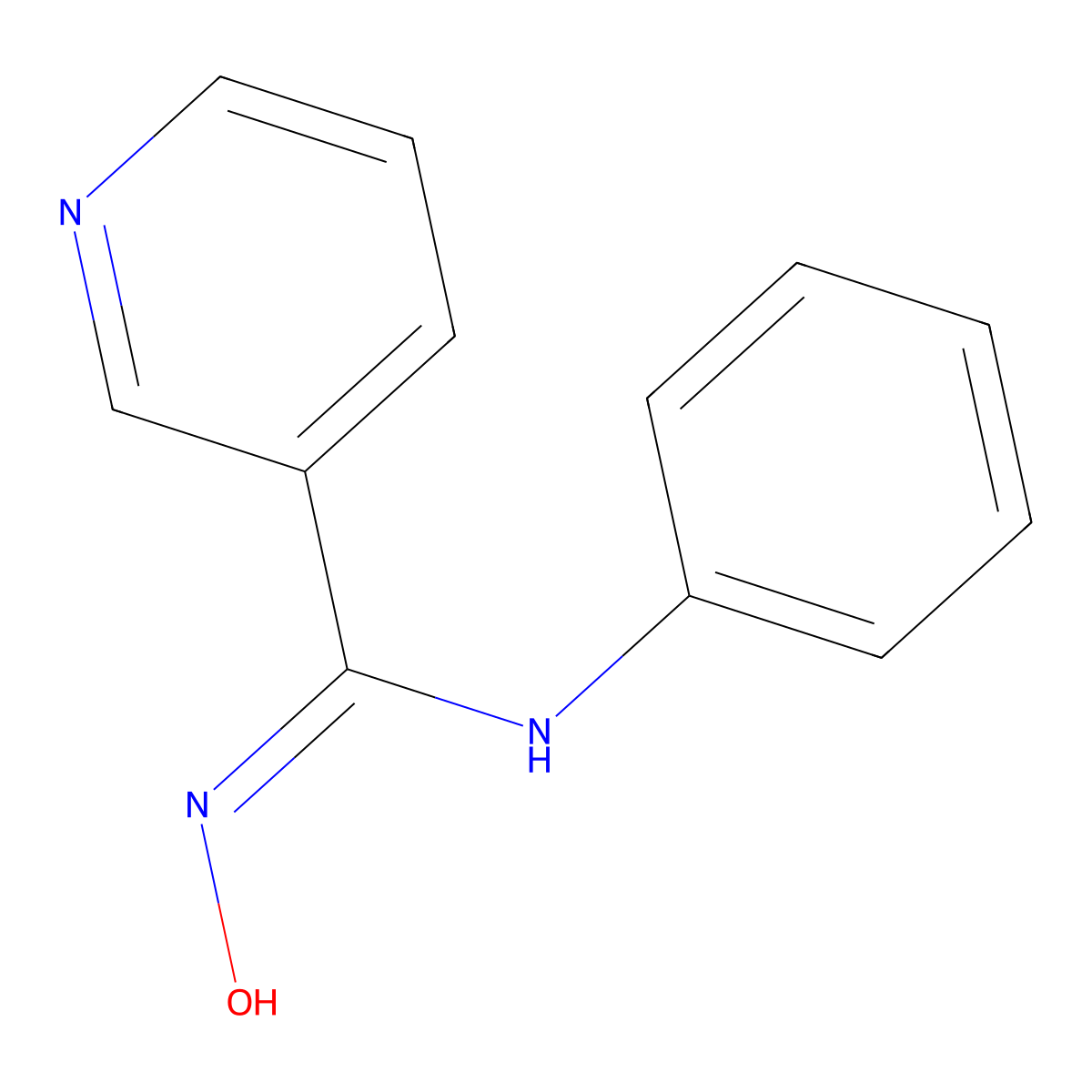 N'-Hydroxy-N-phenyl-3-pyridinecarboximidamide molecular structure, CAS 65010-68-6