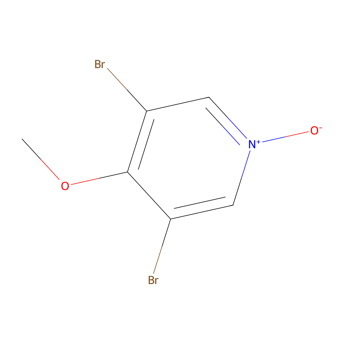 3,5-Dibromo-4-methoxypyridine 1-oxide molecular structure, CAS 650140-84-4