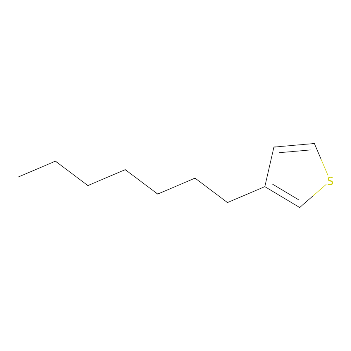 3-Heptylthiophene molecular structure, CAS 65016-61-7