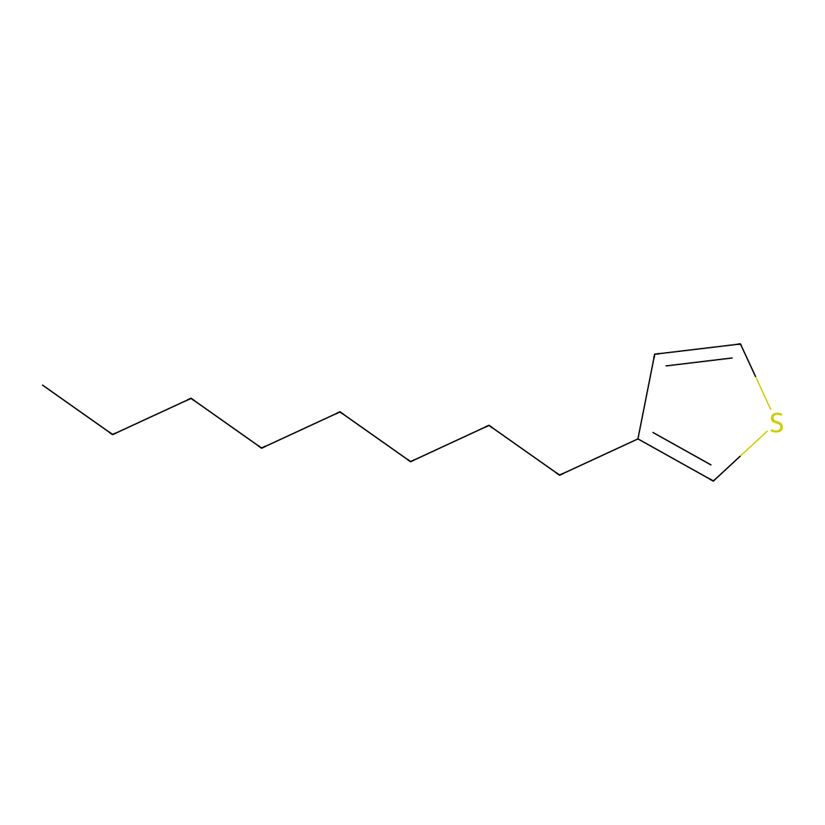 3-Octylthiophene molecular structure, CAS 65016-62-8