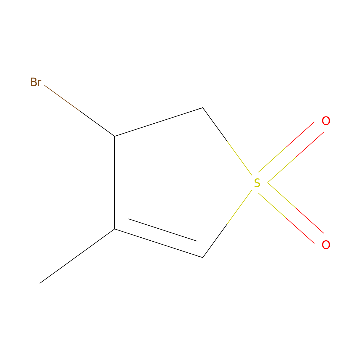 3-Bromo-4-methyl-2,3-dihydro-1H-1lambda~6~-thiophene-1,1-dione molecular structure, CAS 65017-48-3