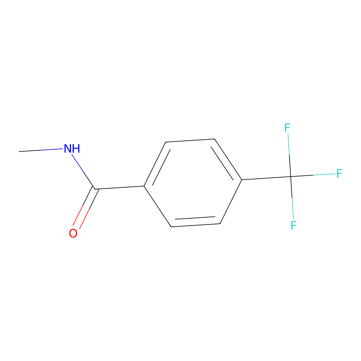 n-Methyl-4-(trifluoromethyl)benzamide molecular structure, CAS 65017-76-7