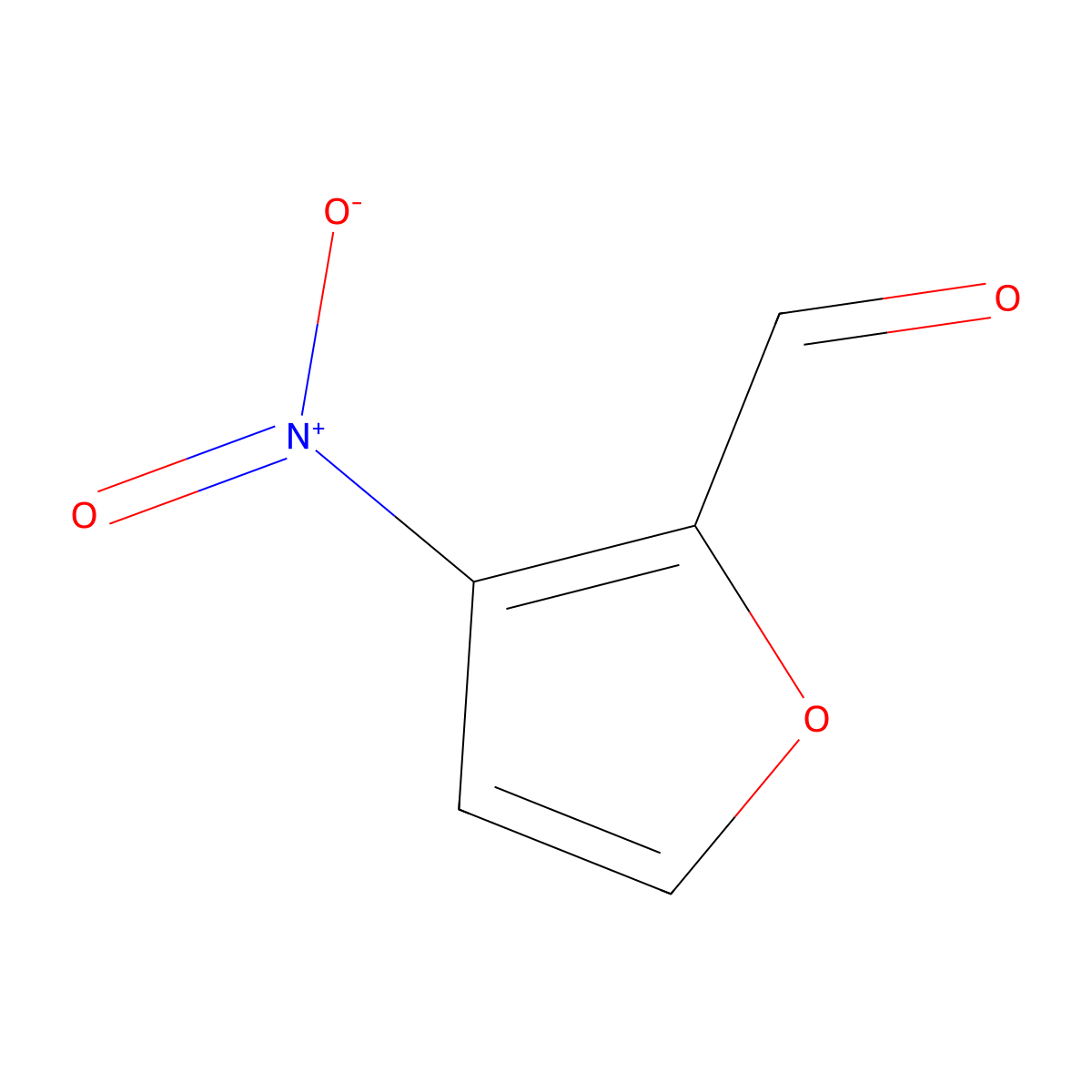 3-Nitrofuran-2-carbaldehyde molecular structure, CAS 65019-14-9