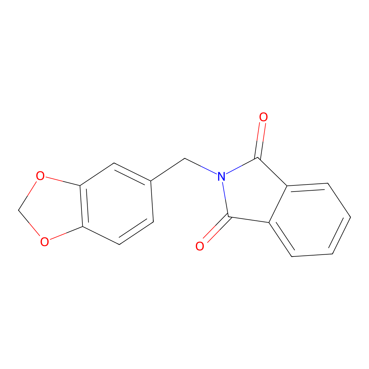 2-(1,3-Benzodioxol-5-ylmethyl)isoindole-1,3-dione molecular structure, CAS 65019-15-0