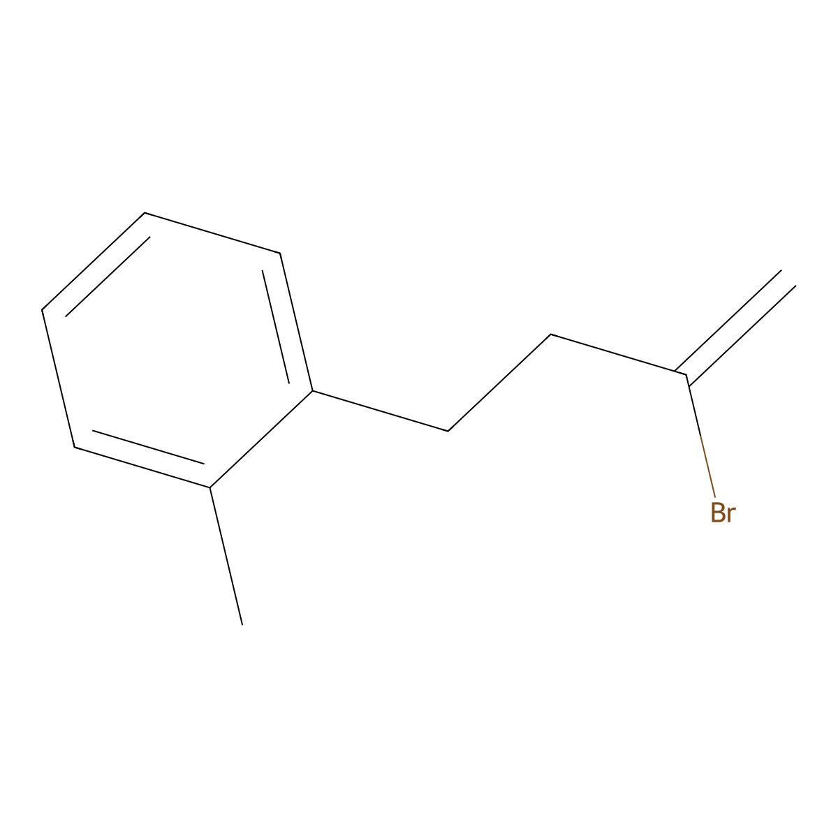2-Bromo-4-(2-methylphenyl)-1-butene molecular structure, CAS 6502-17-6