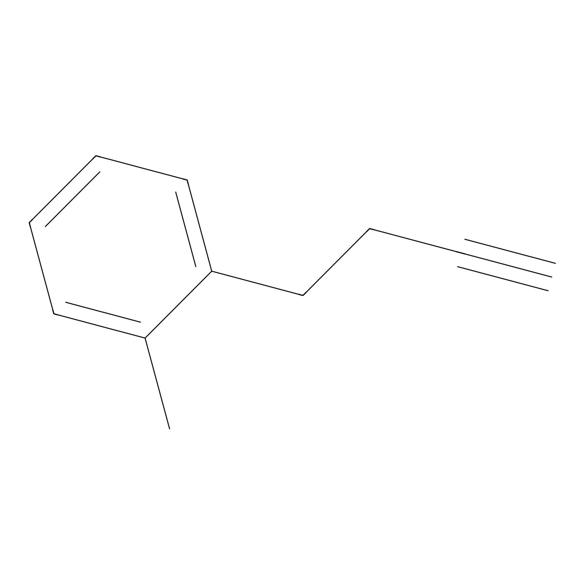 1-(But-3-yn-1-yl)-2-methylbenzene molecular structure, CAS 6502-18-7
