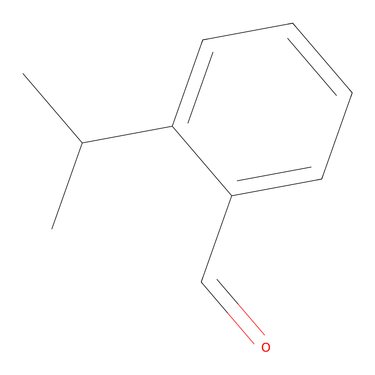 2-(Propan-2-yl)benzaldehyde molecular structure, CAS 6502-22-3