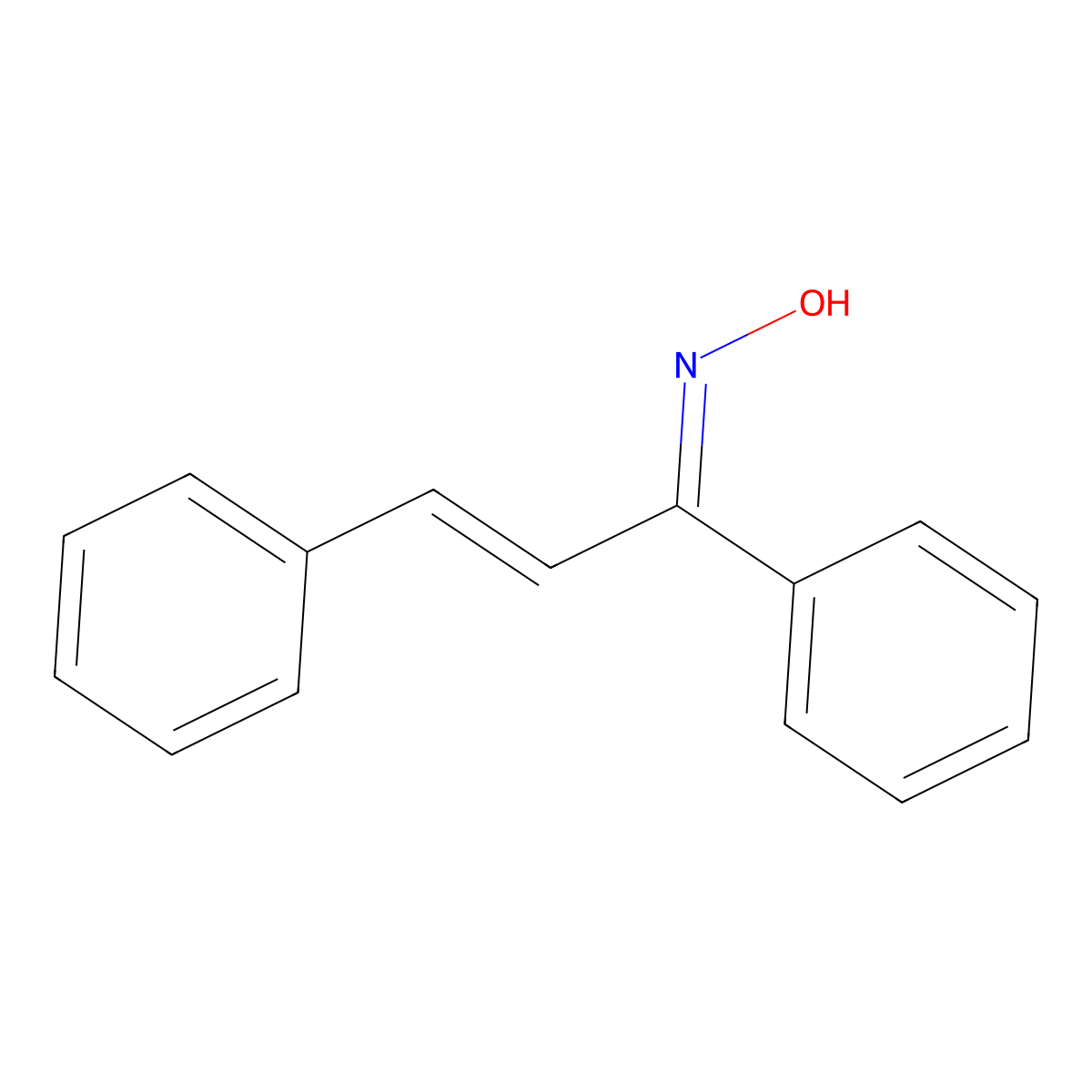 N-(1,3-Diphenylprop-2-EN-1-ylidene)hydroxylamine molecular structure, CAS 6502-38-1