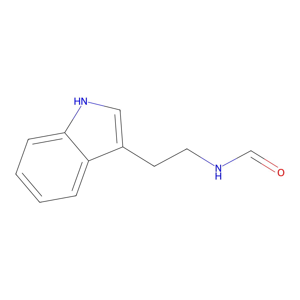 N-[2-(1H-indol-3-yl)ethyl]formamide molecular structure, CAS 6502-82-5