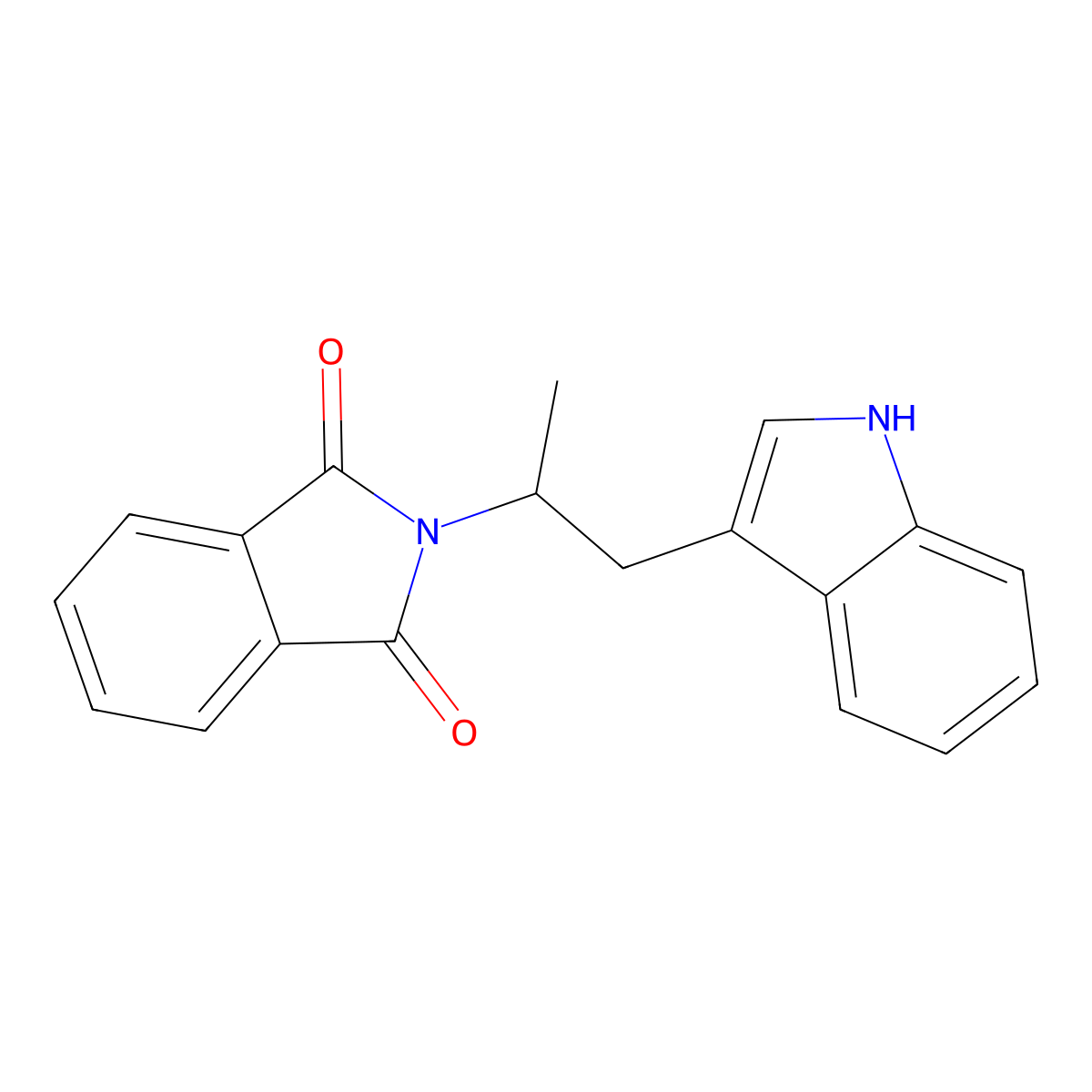 2-[1-(1H-indol-3-yl)propan-2-yl]isoindole-1,3-dione molecular structure, CAS 65020-17-9