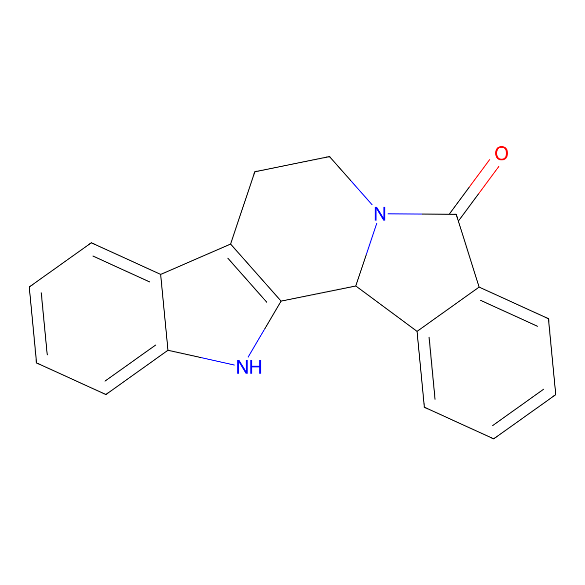 5,6,11b,12-Tetrahydro-6a,12-diaza-indeno[1,2-a]fluoren-7-one molecular structure, CAS 65020-20-4