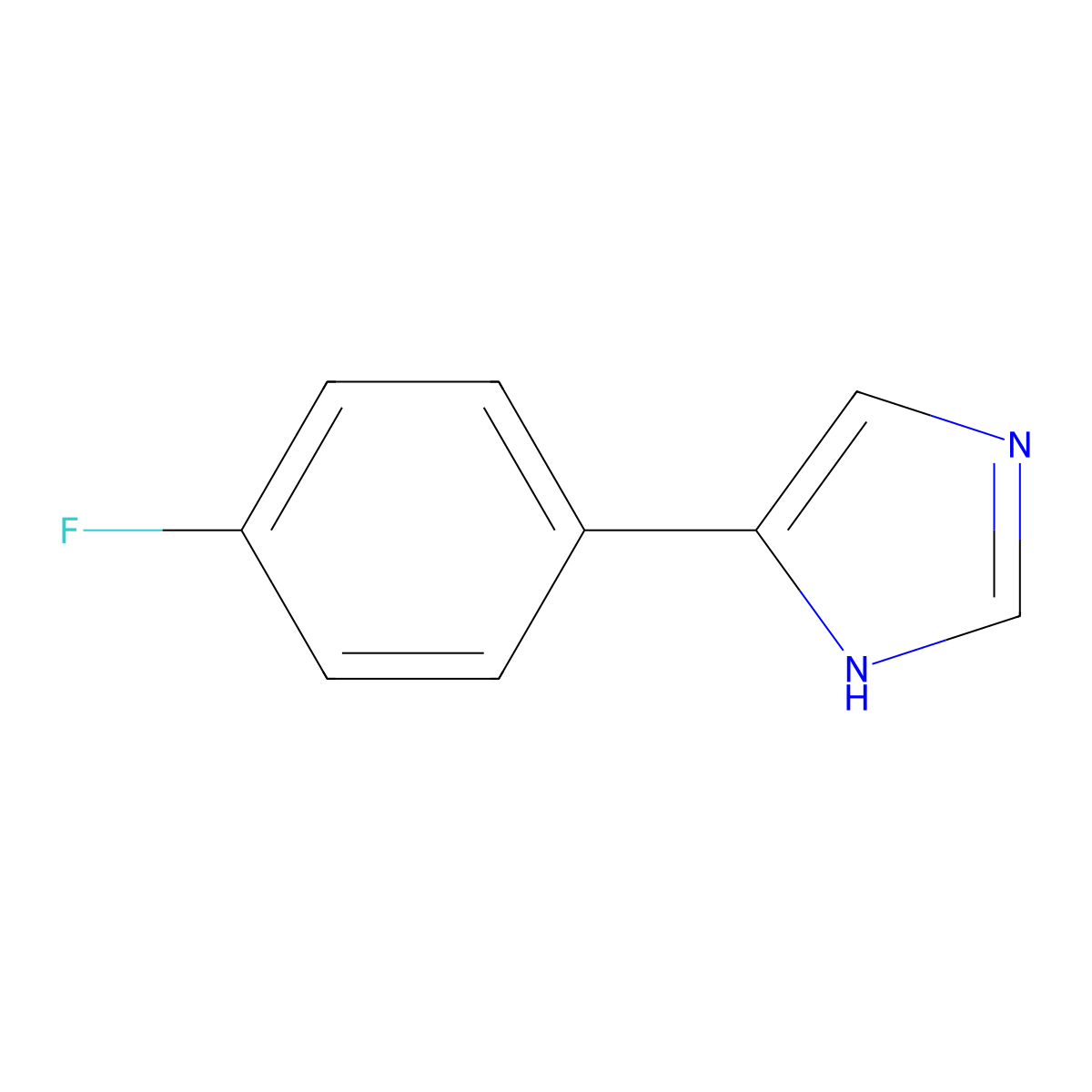 4-(4-fluorophenyl)-1H-imidazole molecular structure, CAS 65020-70-4