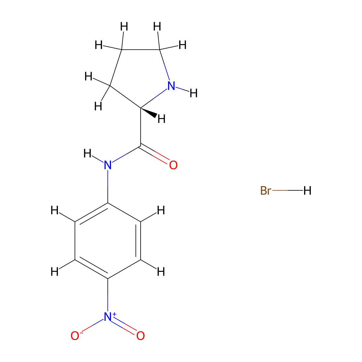 H-Pro-pna hbr molecular structure, CAS 65022-14-2