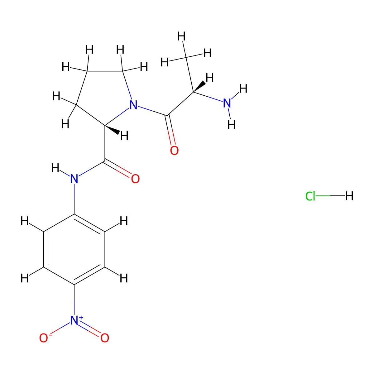H-Ala-Pro-pNA HCl molecular structure, CAS 65022-17-5