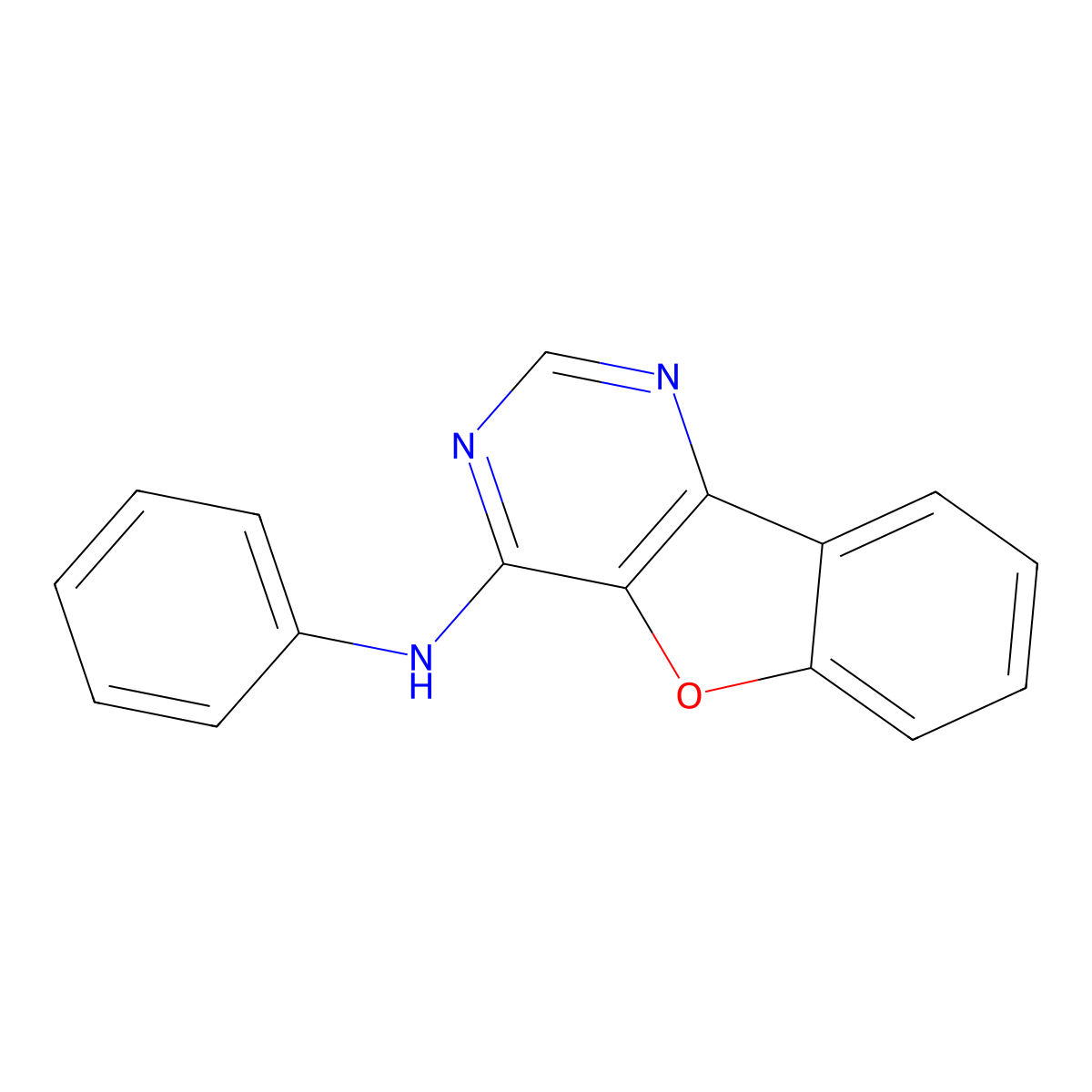 N-Phenyl[1]benzofuro[3,2-d]pyrimidin-4-amine molecular structure, CAS 65023-81-6