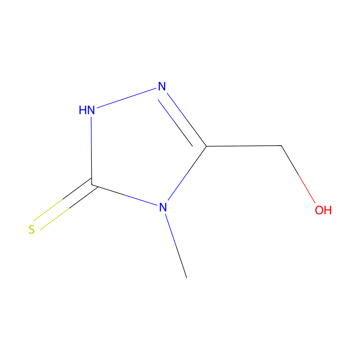 (4-methyl-5-sulfanyl-4H-1,2,4-triazol-3-yl)methanol molecular structure, CAS 65029-36-9