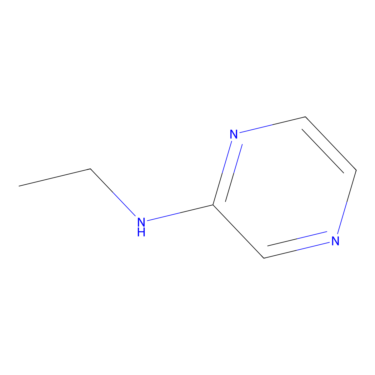 N-Ethylpyrazin-2-amine molecular structure, CAS 65032-08-8