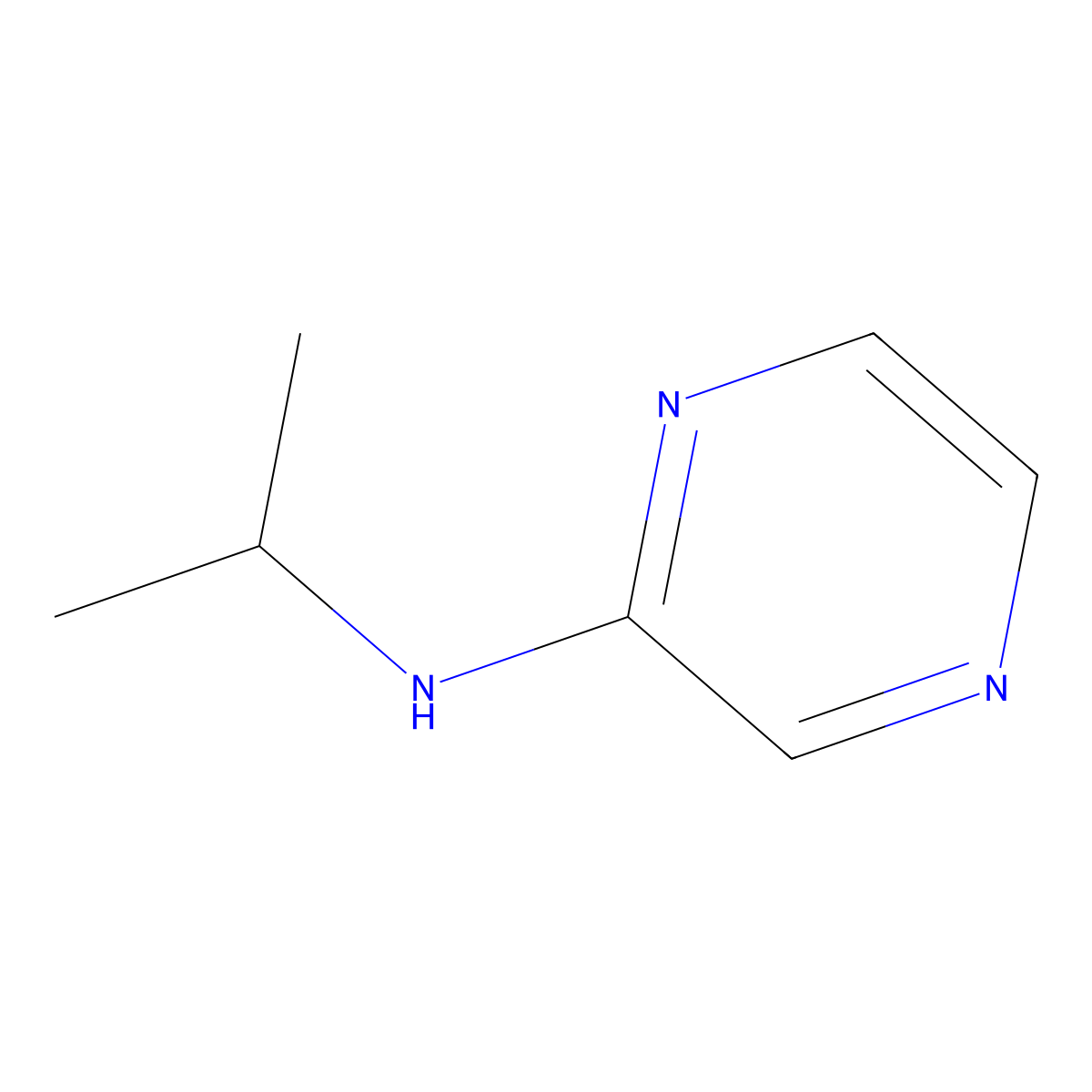 N-Isopropylpyrazin-2-amine molecular structure, CAS 65032-10-2